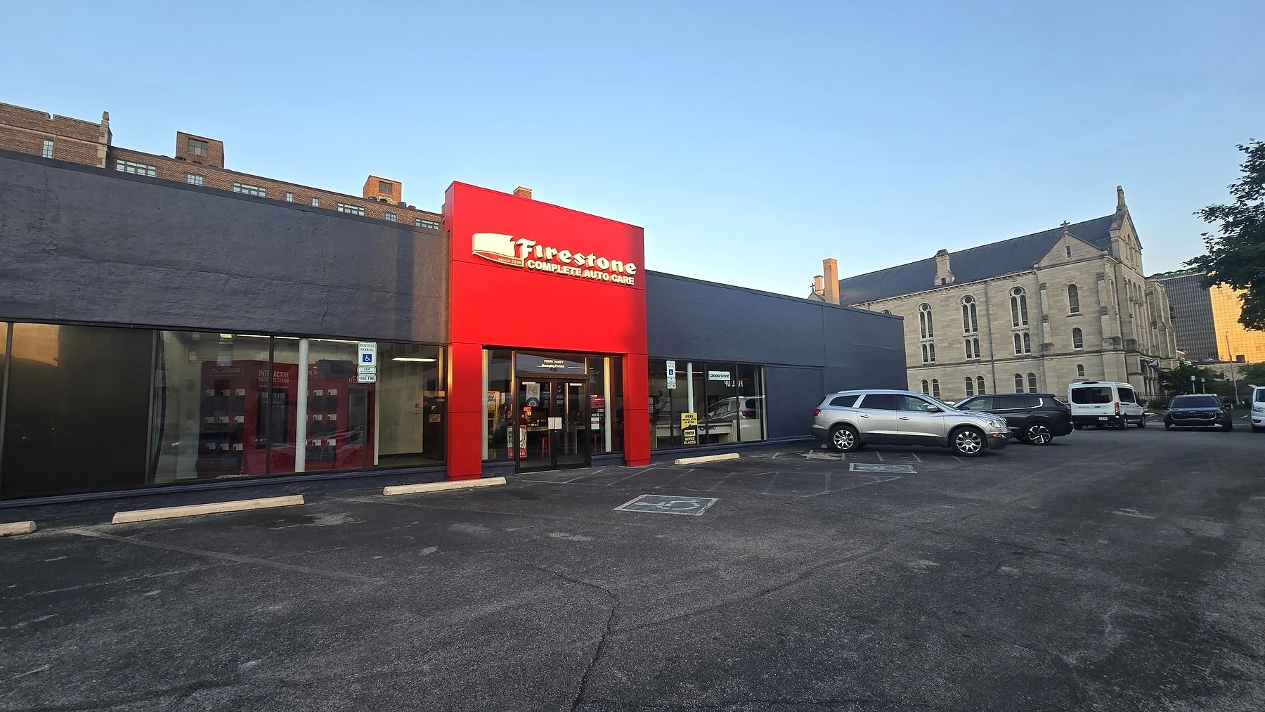 Completed commercial storefront exterior